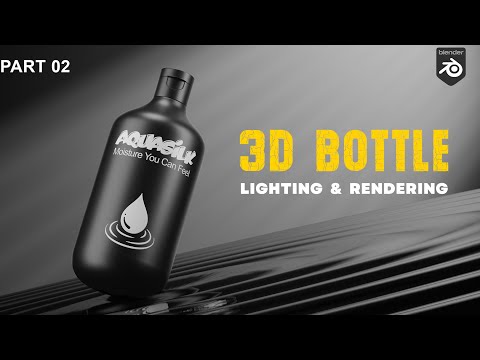 Complete 3D Bottle Lighting & Rendering in Blender Part 2 | Step by Step Tutorial #Blender3D