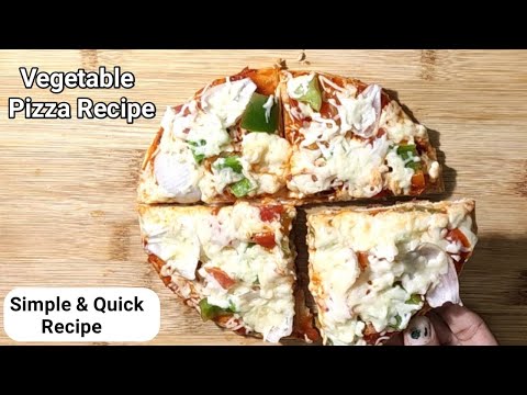 Veg Pizza Recipe | Easy Homemade Vegetable Pizza | No Oven Delicious Veg Pizza at Home