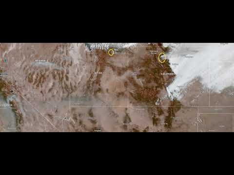 Satellite Images of wildfires in Colorado and Utah - 10/22/2020