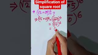 simplification of square root #mathsolution  #education #viralreels2025 #amazing #highlight #algebra
