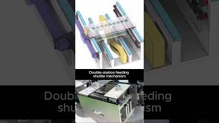Double station feeding shuttle mechanism #mechanic #engineering #mechanism #automation #machine