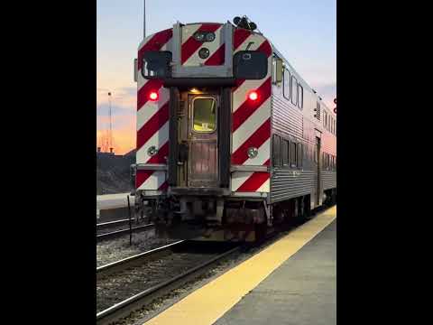 Metra train going into the sunset! #railtrack #railway #railroad #train #youtube #metra #railfan
