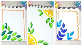 Quick and Easy Front Page Design | File Decoration Ideas | Border Design for School Projects