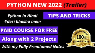Full Python Course In Hindi | Trailer | Must Watch