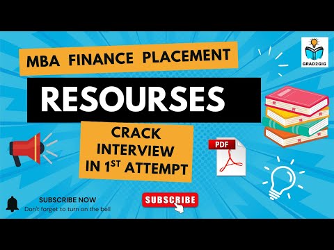 Resources I Followed to Crack MBA FINANCE Placement 💯