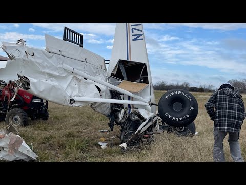 OUR WORST NIGHTMARE!!!! Piper Pacer Clips Power Line on Landing!