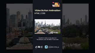 How to Video Button Animation| HTML CSS #shorts #htmlproject