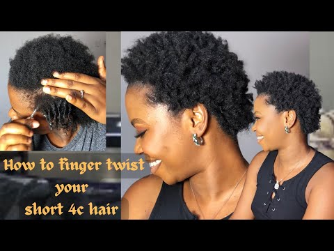 How to finger twist your short 4C hair