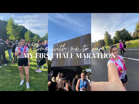 MY FIRST HALF MARATHON !! | Carb loading, pre-race prep, & race day