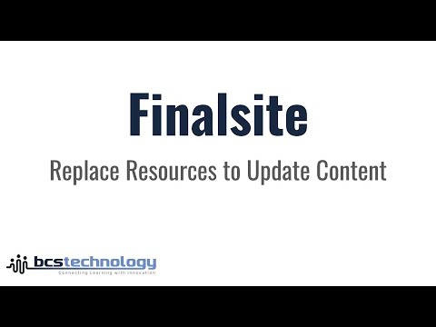 Finalsite Replace Resources to Update Content