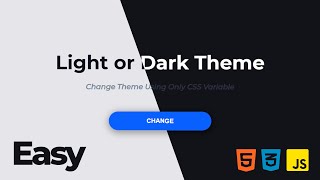 Light/Dark Theme Toggle Mode VERY EASY - CSS & JavaScript