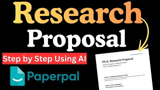 How to Write a Research Proposal for Master’s and PhD Programs Using AI Tool