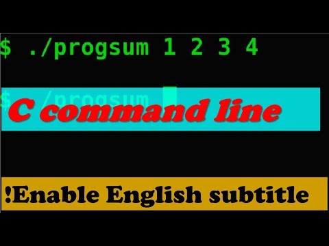 Short lecture 3:  Simple C program - command line arguments - sum integer array