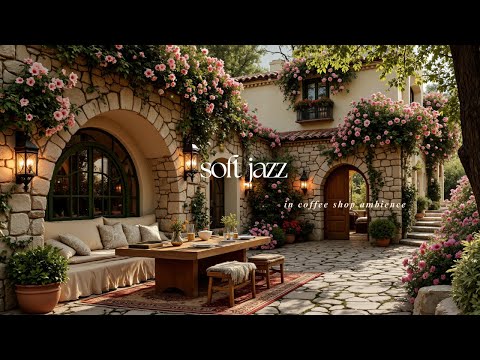 Relieve Stress with Relaxing Morning Jazz Music | Soft Jazz at Courtyard cafe Ambience for Study