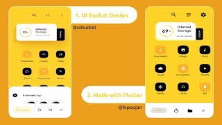 UI Bucket design Time lapse | Flutter