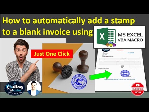 How to automatically add a stamp to a blank invoice using macro