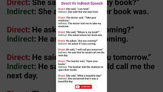 Direct and Indirect Speech #grammar #english #vocabs #learnenglish