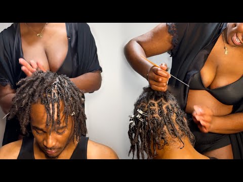 Doing my friends retwist 😍😍🔥🎥 Amazing Hair Transformation + Lit No Copyright Playlist 🔥