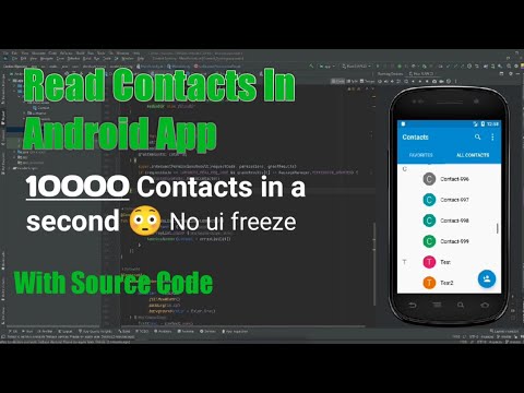 Read Thousands Contacts In A Second In Android App Without Ui Freeze #androidstudio #kotlin #contact