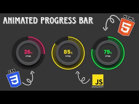 How to Make an Animated Circular Progress Bar Using HTML , CSS , JavaScript