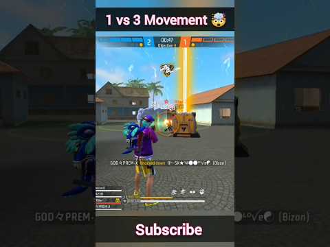 FREE FIRE 1V3 CLUTCH 🤯 #shorts #freefire
