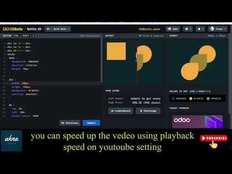 Learn css by practicing | css battle challenge #5 acid rain