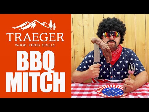 BBQ Mitch with his Traeger Barbecue Grill