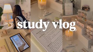 STUDY VLOG |  4:30 productive morning, studying, note, motivation ˚ ༘