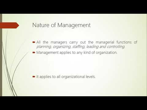 Nature of Management