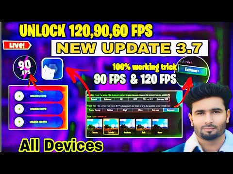 3.7  Update | How to unlock 120 Fps in PUBG | Unlock 90/120 Fps without Root 3.7