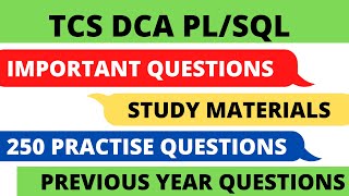 tcs dca plsql syllabus studymaterials previous year questions mcq | TCS ELEVATE WINGS1 | dca plsql