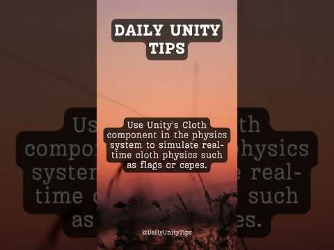 How to simulate cloth physics in unity? #FreeTutorials#UnityTips#UnityCommunity#GameDevTips
