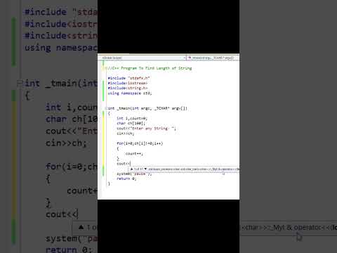 C++ Program to Find Length of String without using strlen() #cppcode#cppprogram#education#cpphub