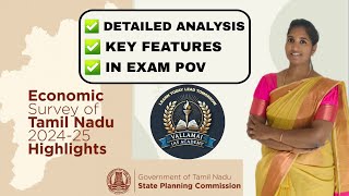 Tamil Nadu Economic Survey 2025 for TNPSC Prelims Mains exam lDetailed Explanation in English, Tamil
