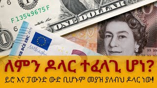 ውድ ባይሆንም ተፈላጊው ዶላር ነው! ይሮ እና ፓውንድ ውድ ሆነው ዶላር ይዞ መገኘት ግን ያዋጣል!