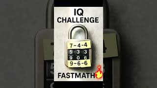 🔒 Can You Crack the Code? 🧠 Math IQ Challenge! #FastMath