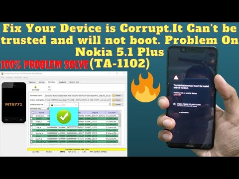 How To Fix Your Device Is Corrupt It Can't Be Trusted And Will Not Boot On Nokia 5.1 Plus (TA-1102)
