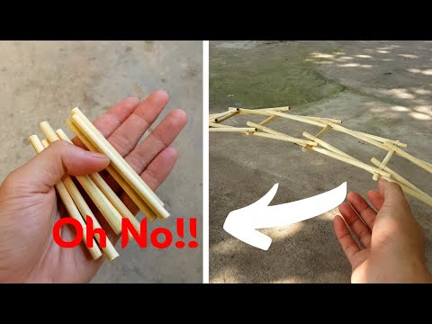 How to Make a Bridge without Glue - Leonardo da Vinci design