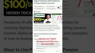 How to Create Digital Products with Perplexity AI