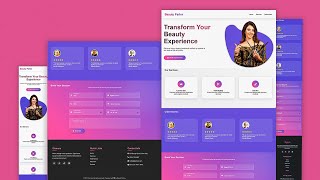💇 Create a Modern Beauty Parlor Website | Responsive Design with HTML, CSS & JS | MZCode01 #website