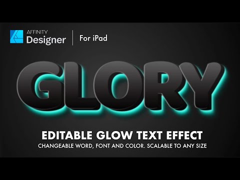 EDITABLE 3D GLOW TEXT EFFECT | AFFINITY DESIGNER FOR iPAD TUTORIAL