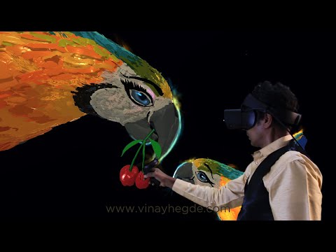 Virtual reality art : Mother's day concept by Vinay Hegde in Tilt Brush Cosmic Splash mixed reality