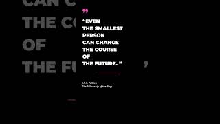 Tiny Steps, Big Impact | Tolkien |#shorts #quotes
