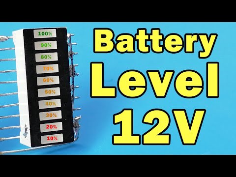 how to make battery level indicator ,battery charger ,12 V BATTERY LEVEL INDICATOR