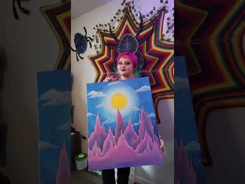 Revealing my BIGGEST painting for 2k! #art #painting #reveal #facereveal #illustration