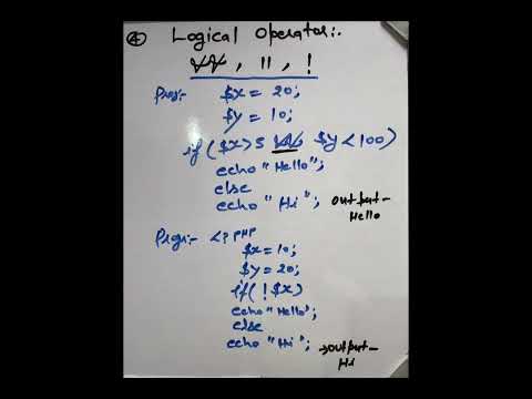 php operators #operation #operator #assignment #arithmetic #comparison #logical