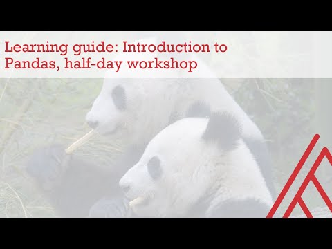 Learning Guide: Introduction to Pandas, Half-day Workshop