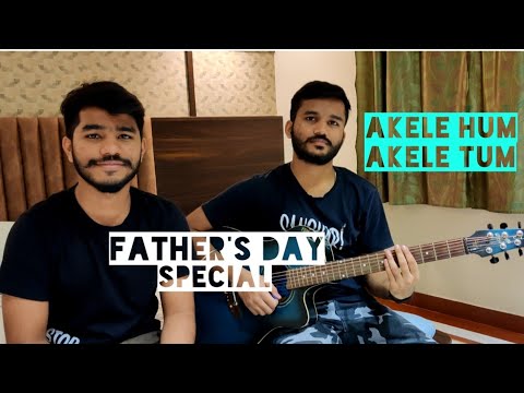 Akele hum Akele tum - UDIT NARAYAN | GUITAR cover | Father's day special | Sachin and Sourav