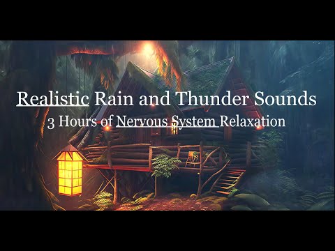 Realistic Rain and Thunder Sounds (3 Hours) | Deep Sleep, Study, Relaxation, Stress Relief
