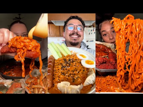Buldak Mukbang TikTok Compilation 🌶️🍜 Samyang Noodles ASMR #6
